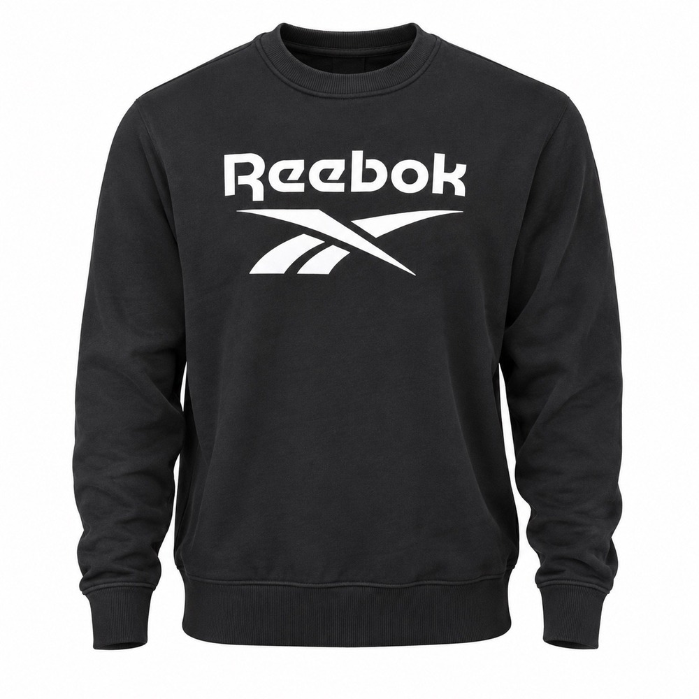 Reebok Sweatshirt Medium Black Cotton Blend Athletic Gorpcore Streetwear Gym
